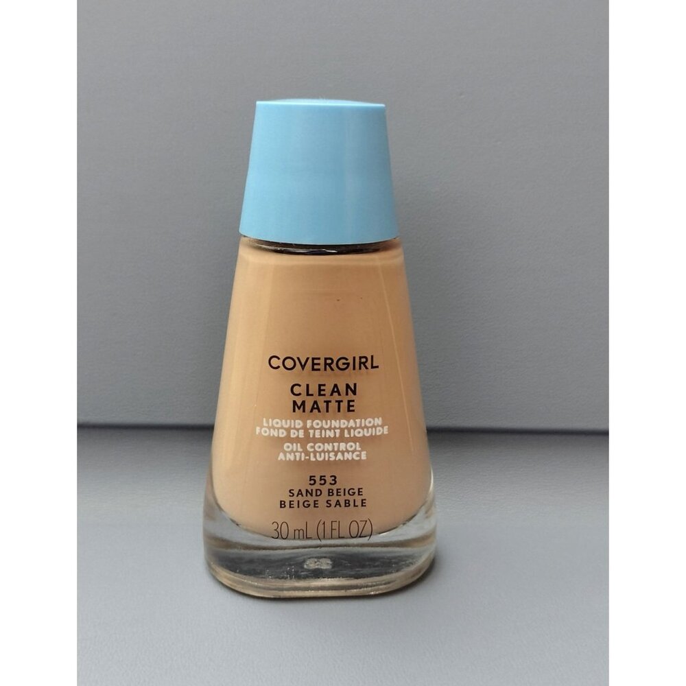 Covergirl Clean Matte Liquid Foundation 553 Sand Beige Oil Control Makeup 30mL 1